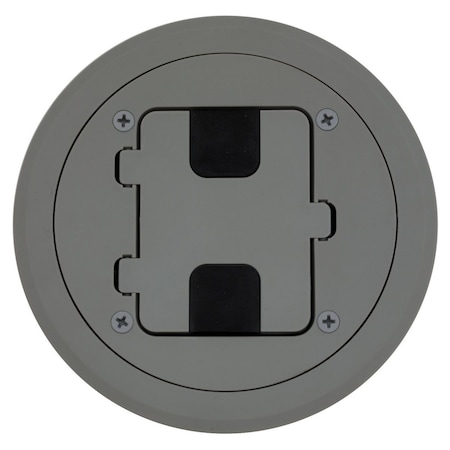 Hubbell Wiring Device-Kellems Electrical Box Cover, Round, Non-Metallic RF406GY